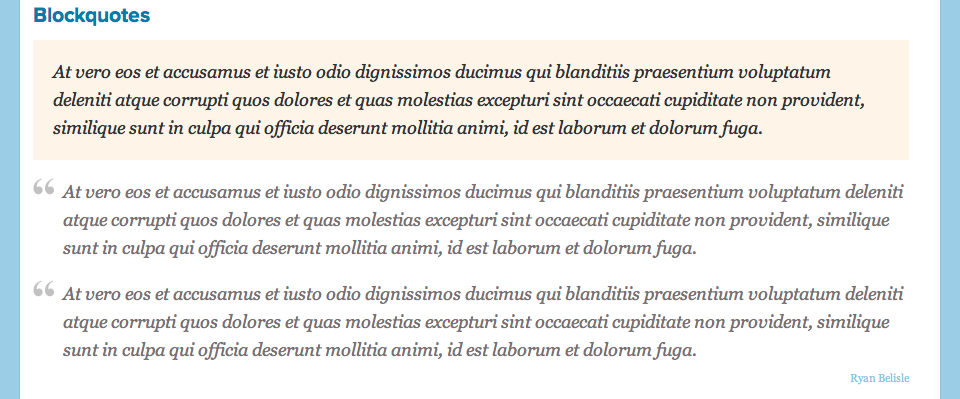 Blockquotes Blockquotes