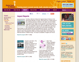 Global Fund for Women Screenshot Global Fund for Women Screenshot