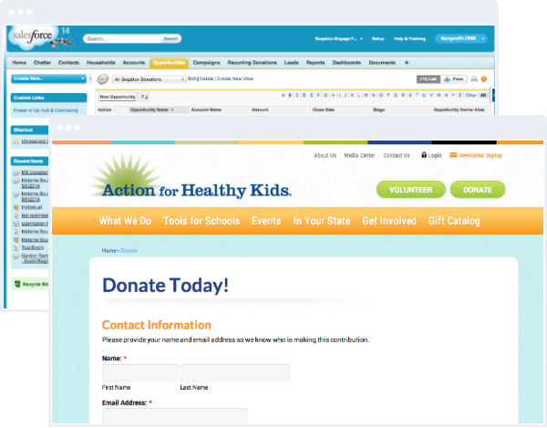Salesforce Advocacy Software: Donations app