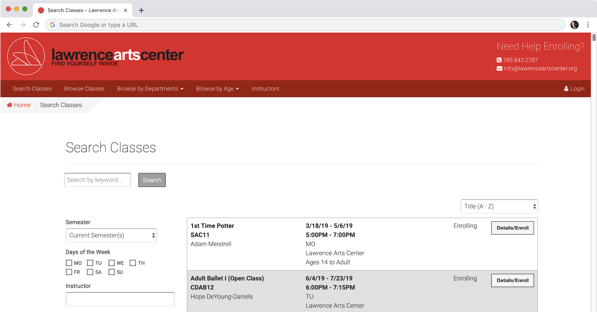 Salesforce events search