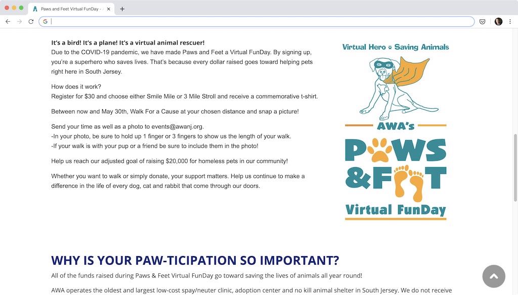 AWA NJ Virtual FunDay How to Participate
