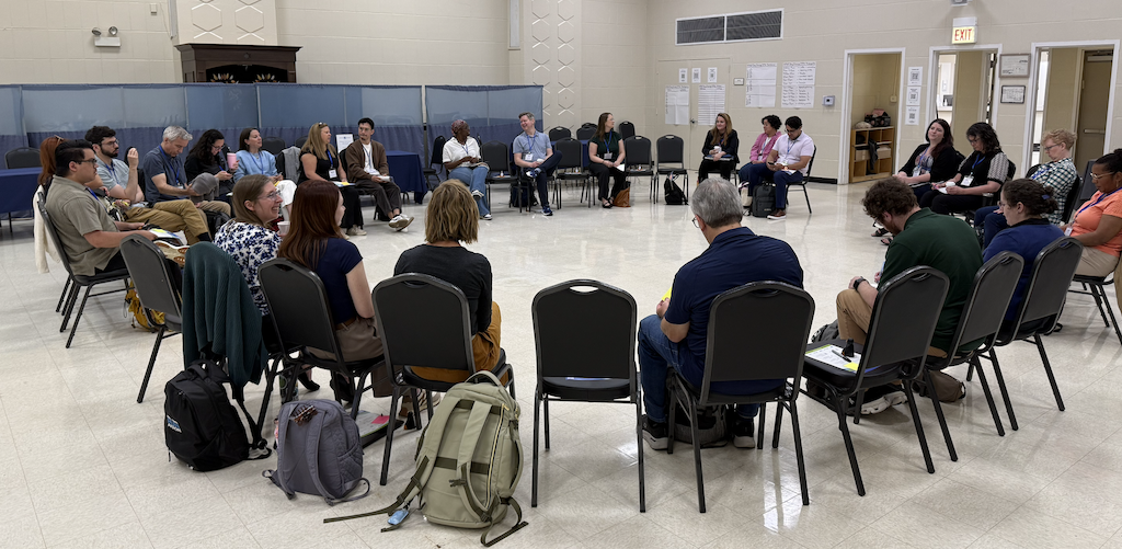 Nonprofit Salesforce users in discussion at NPSP Day Chicago